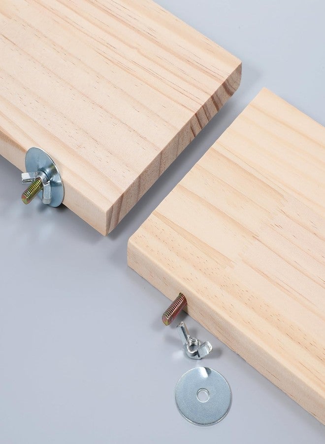 BOHUIZ 6 Pack Bird Perch Stand, Parrot Wood Platform 12.3×6.1 Inch Rectangle Wood Bird Platform for Parrots Birds Budgie Parakeet Cockatiel Hamster Chinchilla Gerbil - Image 3